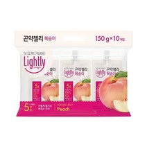 청정원 달달구리 라이틀리 곤약젤리 복숭아 간편식 쫀득쫀득 야식 150g 10개입 어른 회사간식, 50세트