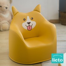 리에또 솔리드 캐릭터 유아소파 1인용 아기 돌 생일선물 아기의자, 웰시코기