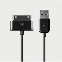 삼성 30핀 전용 갤럭시탭노트10.1충전기 USB 충전 데이터 케이블 1m, 블랙, 1개