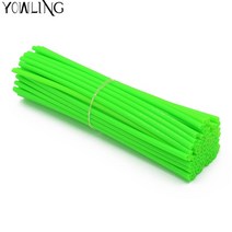 슈퍼커브 오토바이용튜닝 악세서리범용 오토바이 휠 림 스포크 스킨 커버 랩 장식 프로텍터 키트 자전거 반, 01 72pieces green