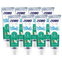 2080 퓨어 베이킹소다 상쾌한 클린민트향 치약 125g, 8개