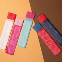 하마공방 고급 색동 모시 휴대용 전통 부채집, 1개, 앵두색