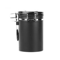 Sifei 스테인리스 스틸 가스 벤트 실 팟 커피보관용기 1.8L, 1개, Black