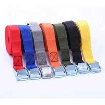 차량 오토바이용 버클 타이 다운 화물 견인 고리 밸트 스트랩, 블랙