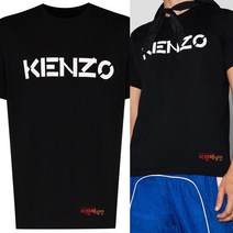 겐조 20FW 블랙 화이트 KENZO로고 프린팅 반팔 5TS000 4SJ 99