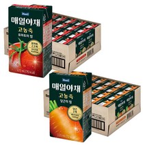 핫건강주스 매일야채 토마토의힘 125ml 24팩 + 당근의힘 125ml 24팩
