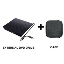 광학디스크 드라이브DVD 드라이브 Usb 외장 CD USB 3.0 휴대용 +/-RW DVD/CD ROM 리라이터 버너 PC 윈도우, 02 Black Add Case