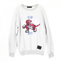 히라 hirah Gray Round Vintage Sweatshirt (L)