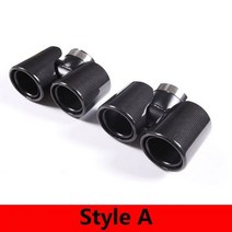 자동차 랩핑 리얼카본 튜닝용품 랜드로버 디펜드 테일 파이프 배기 노이즈 캔슬러 커버 트림 악세사리 90 110 2020-2023, Style A