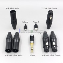 Ln00589 16 코어 실버 OCC OFC 혼합 편조 케이블 포커스 클리어 Elear Elex Elegia Stellia 3.5mm 핀, 07 4 in 1 plug_03 1.6m