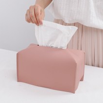 구디푸디 호텔식 가죽 각 티슈 케이스 휴지 커버, 그레이