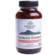 오가닉인디아 터메릭 포뮬러 베지 캡 글루텐 프리 비건, 180개입, 1개