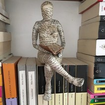 독서 여성 펄프 플라스틱 금형 장식품 수지 책장 장식, 리더 05