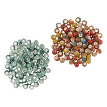 shangren 200pcs 수제 세라믹 도자기 비즈 스페이서 느슨한 비즈 큰 쥬얼리 팔찌 혼합 색상 6mm 만들기, 다색