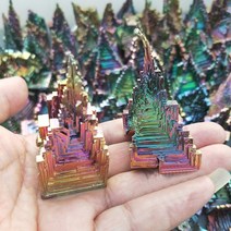 비스무트 무지개금속 천연 원석 광석 1pc 자연 불규칙한 모양 클러스터 거친 피라미드 광물 표본 치유 크리스탈 선물 장식품 수족관 홈, 01 about 10g