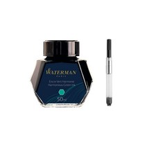 워터맨 만년필 병잉크 50ml, 녹색+컨버터, 1개