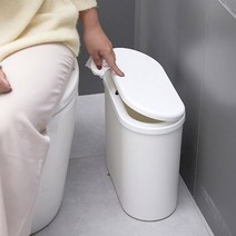 모나코 올리브 원터치 와이드 화이트 휴지통 10L, 원터치 휴지통