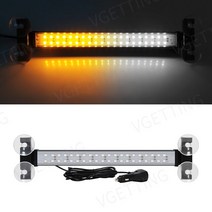 차량용 경광등 싸이키 경찰 조명 40 Led 스트로브 비상 신호 경고 깜박임 비콘 구급차 소방관 트럭 자동 교통 고문 12-24V, [02] Yellow and White, 02 Yellow and White, 02 Yellow and White