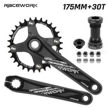 자전거부품자전거 크랭크 체인 휠 104BCD MTB 세트 알루미늄 합금 하단 170mm 블랙 32T 34T 36T 38T 플레