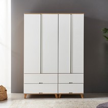 우아미가구 폴라 장롱 B형 1400, 화이트