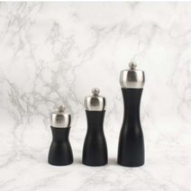 [신우] 페퍼밀 후추 갈이 그라인더 후추통 무광 블랙 15cm, 옵션:15cm