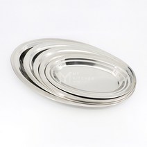 스텐 타원접시(유광), 1color, 1개