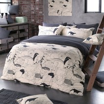 [키즈돔] [침대] 밀림숲 평직 차렵이불 패드세트(차렵이불+누빔패드+베개커버)