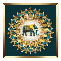 큐빅아트 비즈자수 보물 코끼리 부귀 재물운 풍수 인테리어 보석십자수 재료 만들기 취미, 70x70cm