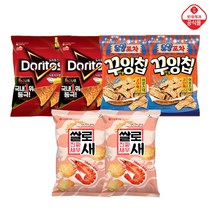 [롯데제과] 봉지과자 6봉 혼합구성(쌀로새/쌀로별/도리토스/꼬깔콘/치토스/오잉꾸잉/에어베이크드), 33.쌀로새*2+치즈*2+오잉꾸잉*2