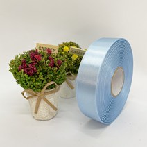 포장 리본 끈 제이제이리본 고밀도주자 10mm 15mm 76컬러 (길이 45M) 공단리본, 진하늘