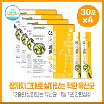 생 유산균 장건강락토생유산균 12종유산균+아연 30포x4통 하루 1회 1포로 프로바이오틱스 100 000 000CFU 섭취가능 딸기맛 유산균, 본문참고, 생 유산균 장건강락토생유산균 12종유산균+아연 30포x, 본문참고
