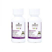 자비스 내추럴 베이비 액상 멀티비타민 포도맛 2oz(59ml) 2팩, 2개