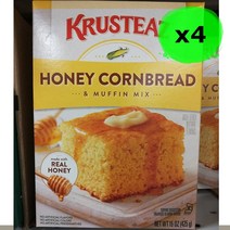 크러스티즈 허니 콘브레드 머핀 믹스 425g 4팩 Krusteaz Honey Cornbread & Muffin Mix (미국배송), 200ml, 1개