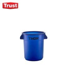 Thor 토르 원형 컨테이너 플라스틱 용기 60L(뚜껑포함) 트러스트, 파랑