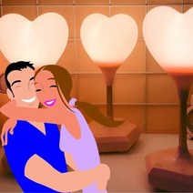 기타 다양한 장소 및 이벤트에 활용하는 하트 모양 무드등, 쿠팡 MR LED 하트_바이올렛