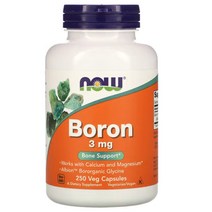 나우푸드 보론 붕소 3mg 250정 식물성 베지캡슐 비건 나우푸땡 Now Foods, 1개, 기본