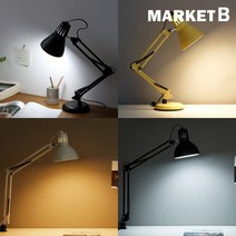 마켓비 독서등 단스탠드 책상 집게조명 이케아 북라이트, TEMPAT미니단스탠드E26화이트실버+전구(쭈광색)