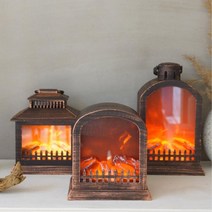 20평대아파트 겨울 인테리어 LED 모닥물 조명 힐링 벽난로 캠핑 카페 건전지 USB 핫템, 미니 라운드 불멍 (13)