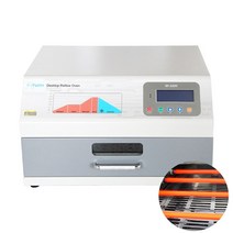Pcb RF-A250 납땜 리플 로우 오븐 1600W 적외선 뜨거운 공기 250*200MM 썰물 기계, 02 EU PLUG