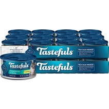 그레이비 플레이크 웻 캣 푸드의 블루 버팔로 테이스트풀 참치 앙트레, 5.5-oz can case of 24