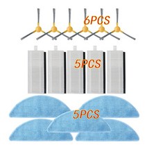 로봇청소기 진공 side brush hepa filter mop cloths roller brush for nicesvor x500 x600 robot 청소기 액세서리 for, 육군 녹색
