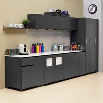 두다닥 비토 벽걸이 탕비장 벽걸이장 수납장 탕비실수납장 탕비실 주방수납장, 1200 휴지통, 다크