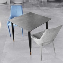 [모두랑가구]2인 세라믹 식탁세트 의자포함, 2인 그레이 상판+의자2EA