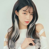 가발매니아 퍼스널 믹스 컬러피스 고열사 브릿지 2p, 그레이믹스, 1세트