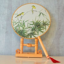 데일러 부채 중국식 차이나 엔틱 중국전통의상 긴 자루 동이 태슬 궁중 DIY 에어 화이트 포토 원형 여성 554190092, 1, A28 신문 대나무 평안 있음 태슬