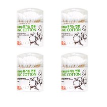 풍성 유기농 무형광 향균 면봉 100% 국내산 100개-4개, 1개, 100개