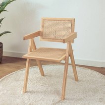 레나퍼니처 카스모 라탄 의자 원목 감성무드의자 카페 인테리어의자 집꾸미기, 네츄럴, 1개