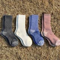 (울숨워크 x SERI1969) 메리노울 HIKER 장목 양말 울 60% 등산 트레킹 하이킹, 블루멜란지