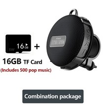 자전거 거치형 블루투스 스피커 8w 고출력 led 디지털 디스플레이 무선 휴대용 야외 열 ipx7 방수 서브우퍼 핸즈프리, 스피커와 tf 카드