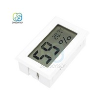 미니 디지털 LCD 온도계 편리한 온도 센서 습도계 게이지 냉장고 어항 수족관 모니터링, White